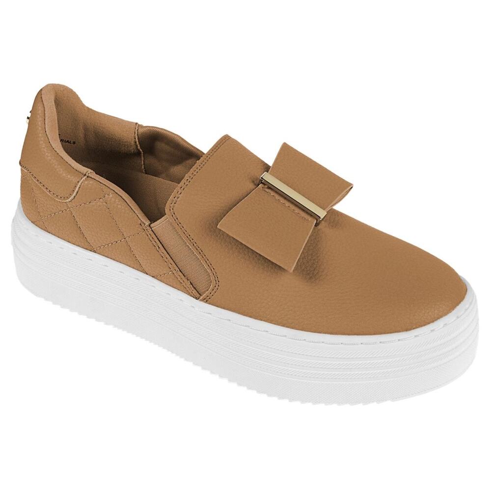 Joy Luxe Slip On Bow Detail Leather Platform Loafer Shoes Size 10M